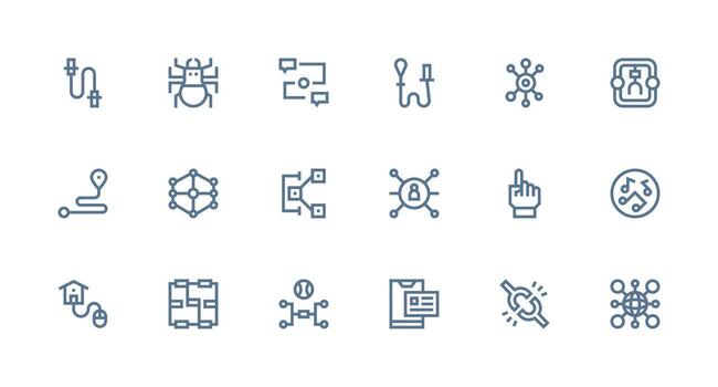 Link featuring 18 Icons in Strong Stroke Line Design Interface Icons for Daily Use vector