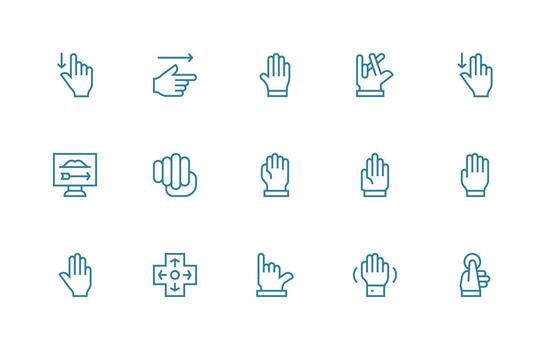15 cursor íconos en regular línea estético completamente editable icono conjunto para web vector