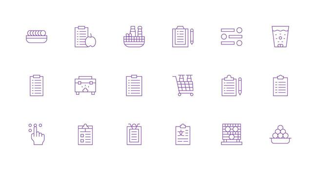 Items Visual Pack containing 18 Minimal Line Icons Neatly Designed Icons for Web Platforms vector