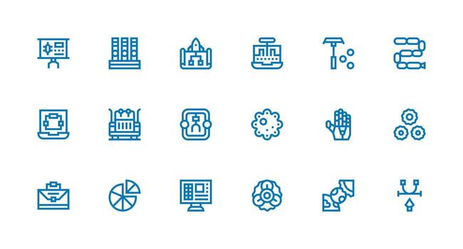 18 fuerte carrera línea vectores para componentes tema sensible icono conjunto para flexible diseños