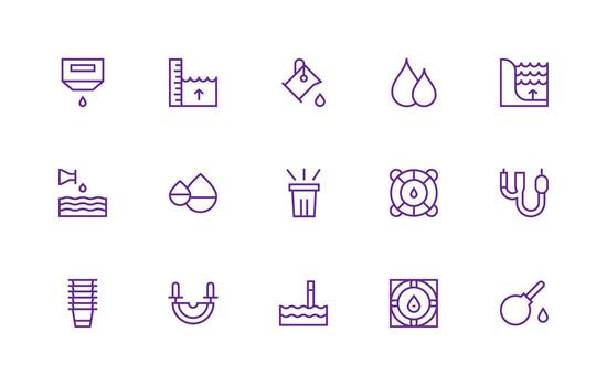 Regular Line Style Overflow Icons with 15 Vectors Professional Icon Pack for Development Work