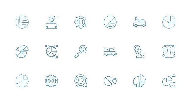 Minimal Line Icons from Breakdown Set with 18 Vectors Full Icon Library for UI Designers