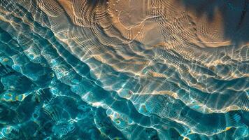 atemberaubend Sonnenlicht schimmernd auf Wasser Oberfläche Erstellen schön abstrakt Muster video