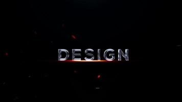 Striking 3d text design with fiery undertones and floating particles, conveying creativity and innovation video