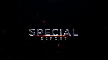 dinamico 3d testo animazione con ardente brace e particelle, visualizzazione il parola speciale rapporto video