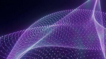 Glowing Particle Wave Animation With Futuristic Abstract Motion Background. 4K video
