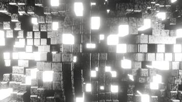 grijs met neon wit Golf kubus muur vj lus achtergrond animatie video