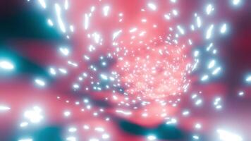 rojo nebulosa túnel vj lazo con espacio antecedentes video