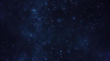 Blue abstract background with glittering shiny particles and shimmering bokeh light. Magical stardust effect. video