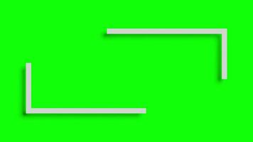 animato Linee formatura rettangolo telaio con testo spazio su verde sfondo video