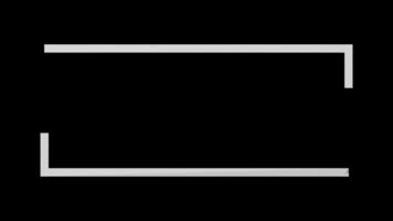 animado linhas formando retângulo quadro, Armação com texto espaço em transparente fundo video