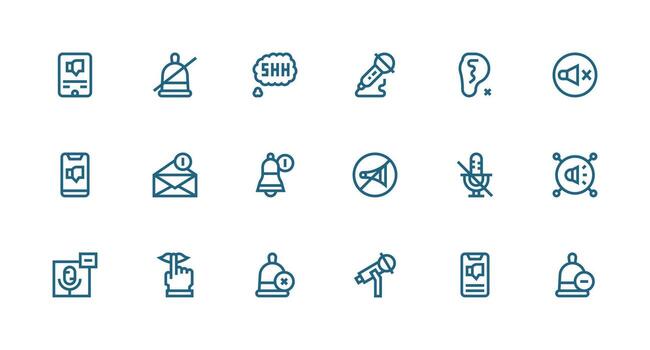 18 Strong Stroke Line Style Icons from Mute Collection Core Icon Collection for Daily Tasks vector