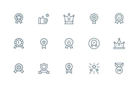 15 Regular Line Designs for Top Quality Icons Essential Icons for Rapid UI Building vector