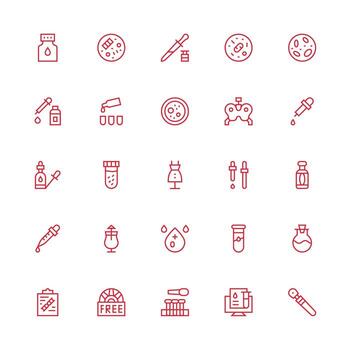 25 Medium Stroke Outline Style Icons from Sample Collection Neatly Designed Icons for Web Platforms vector