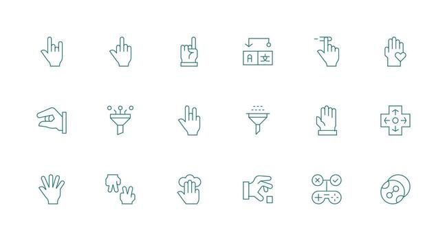 18 Icons for Select in Minimal Line Format Standard Icon Pack vector