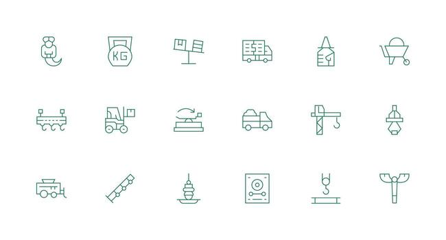 Load including 18 Minimal Line Illustrations Lightweight Icon Series for Fast Prototypes vector