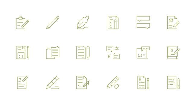 Annotation Design Icons featuring 18 in Minimal Line Style Icon Set vector