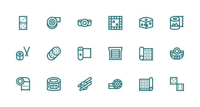 rodar icono conjunto con 18 fuerte carrera línea gráficos limpiar icono conjunto icono paquete para ui proyectos vector