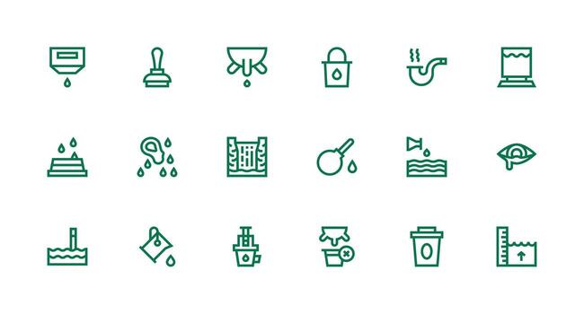 18 Strong Stroke Line Vectors for Overflow Theme Professional Icon Pack for Development Work