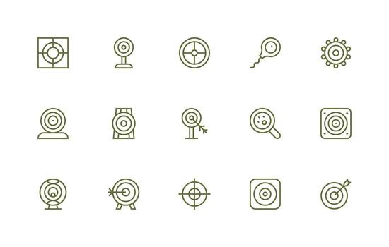 diana icono conjunto con 15 regular línea gráficos detallado icono colección para diseño sistemas vector