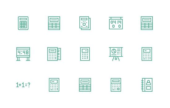 números conjunto con 15 regular línea íconos sensible icono conjunto para flexible diseños vector