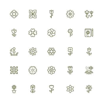 25 medio carrera contorno estilo íconos desde pétalo colección ui y ux enfocado icono colección vector