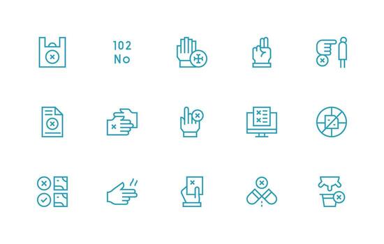 Regular Line Icons from Deny Set with 15 Vectors Versatile Icon Collection for Designers