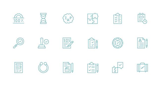 mínimo línea íconos desde completar conjunto con 18 vectores compacto icono conjunto