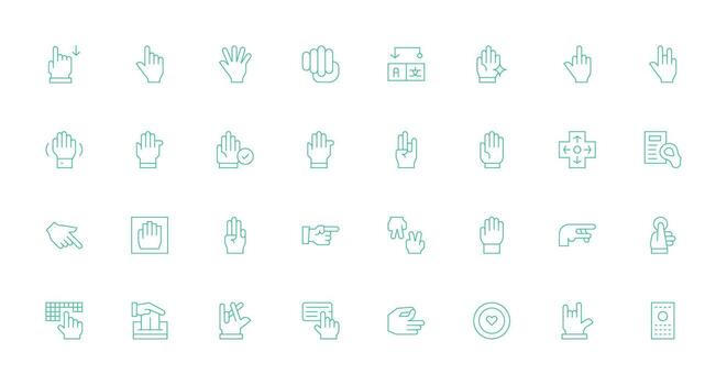 Select featuring 32 Icons in Thin Line Design All-Purpose Icon Design Pack vector