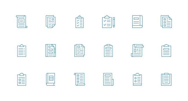 Forms featuring 18 Icons in Minimal Line Design Compact Icon Set vector