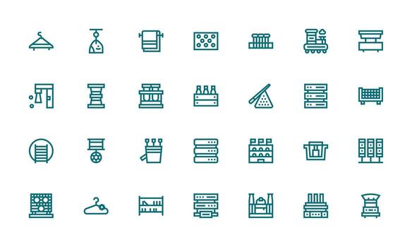 28 Bold Line Style Icons from Rack Collection Functional Icon Series vector