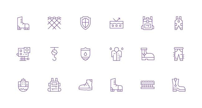 Minimal Line Style Durable Icons with 18 Vectors Essential Icon Set for Teams