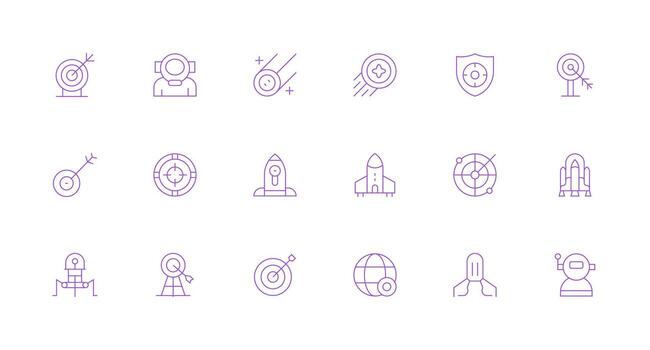 18 Minimal Line Icons for Mission Graphics Icons Built for Visual Consistency Pack vector