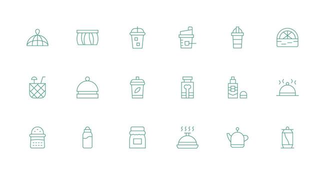 Minimal Line Icons from Lid Set with 18 Vectors Core Icon Collection for Daily Tasks