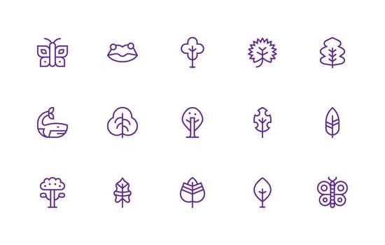 Regular Line Icons from Biodiversity Set with 15 Vectors Icon Set for Projects