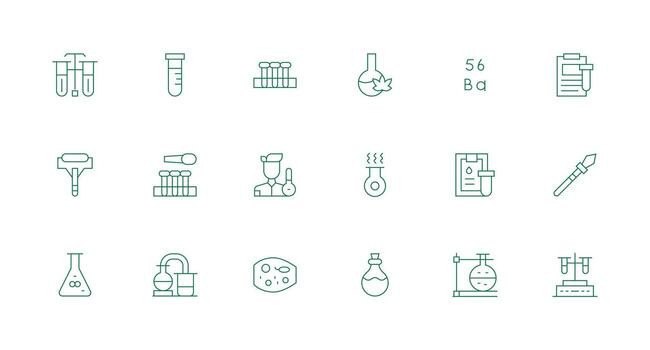Experiment featuring 18 Icons in Minimal Line Design All-Purpose Icon Design Pack vector