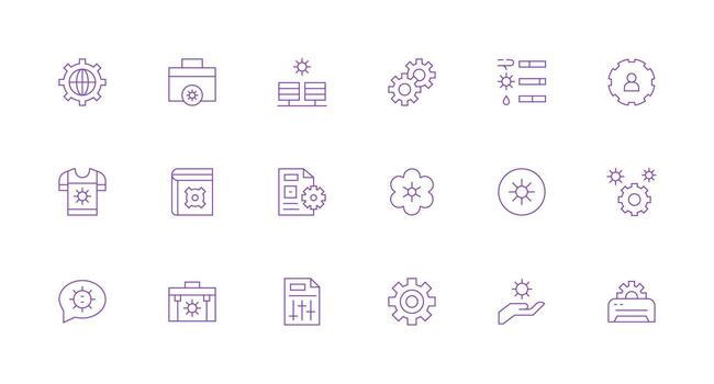 18 Minimal Line Icons for Customization Graphics Interface Icon Collection vector