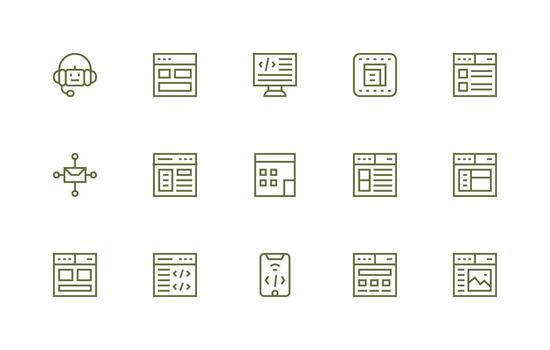 15 Regular Line Style Icons from Responsive Collection Neatly Designed Icons for Web Platforms vector