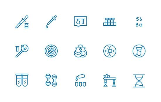 15 Regular Line Style Icons from Laboratory Collection Organized Pack for Project Assets vector