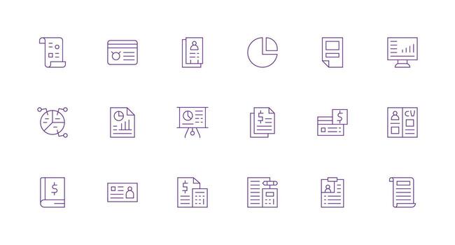 Minimal Line Icons from Summary Set with 18 Vectors Reliable Icons for All Interfaces