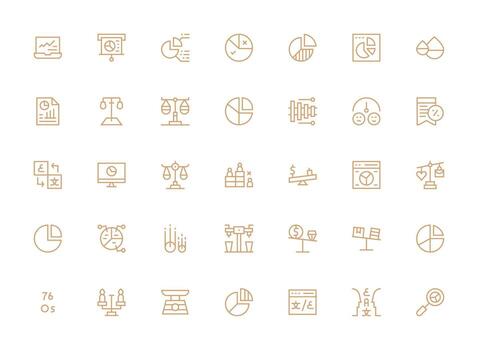 comparación icono colección con 35 regular limpiar línea diseños sencillo íconos para interfaz y wireframes vector