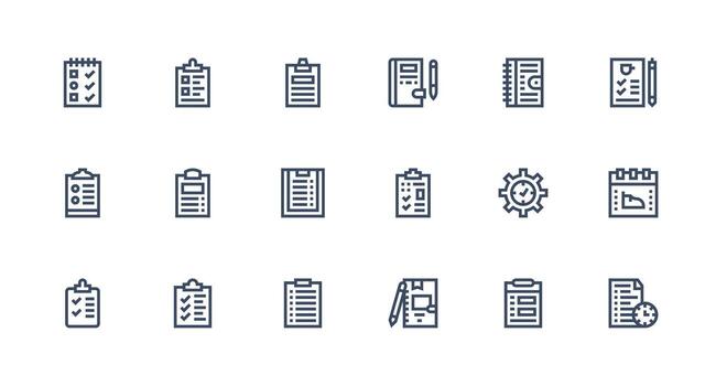 que hacer lista incluso 18 fuerte carrera línea ilustraciones lleno icono biblioteca para ui diseñadores vector