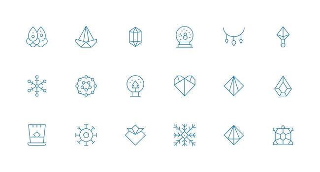 18 mínimo línea íconos para cristal gráficos alta resolución íconos para ninguna plataforma vector