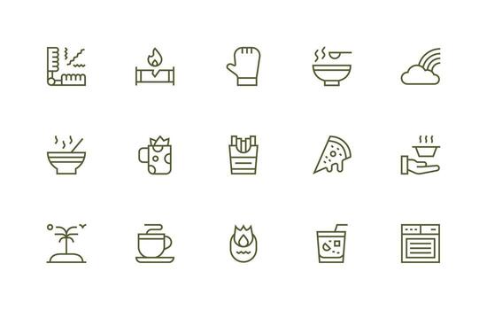 Hot Design Icons featuring 15 in Regular Line Style Optimized Icon Pack for Digital Products vector