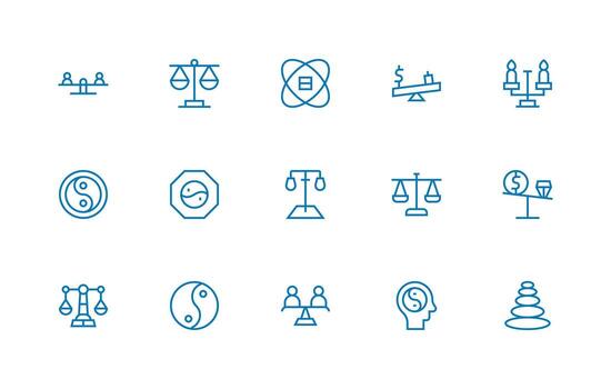 Regular Line Icons from Equilibrium Set with 15 Vectors Theme-Based Icon Pack