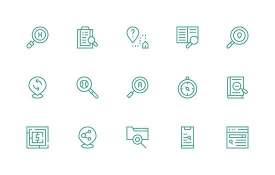 Find featuring 15 Icons in Regular Line Design Interface Icon Collection for Daily Projects vector