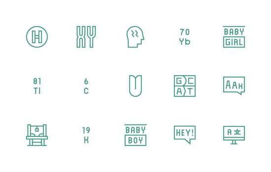 15 Regular Line Style Icons from Typography Collection Well-Structured Icons for Creative Use vector