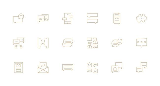 Reply Visual Pack containing 18 Minimal Line Icons Scalable Icon Pack vector