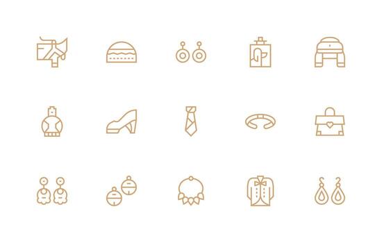 Stylish Visual Pack containing 15 Regular Line Icons Balanced Icon Set for Functional Design vector