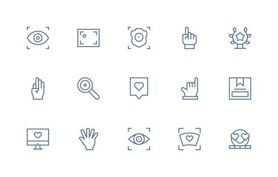 15 Regular Line Style Icons from Highlight Collection Customizable Icon Series for Mobile Screens vector